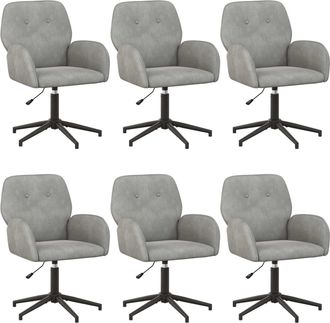 vidaXL Sillas De Escritorio Giratorias 6 Uds. 54 X 55 X 90 Cm Vidaxl