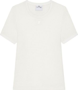 Courrèges mesh T-shirt - White