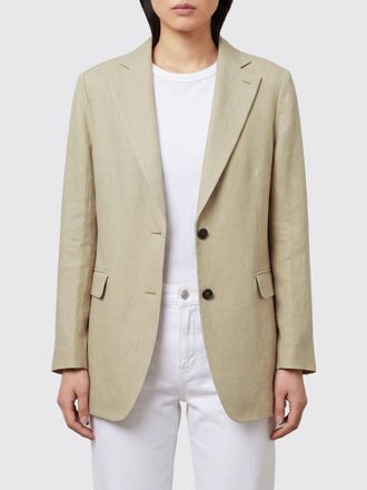 Barena Single-Breasted Linen Blend Blazer with Two-Button Closure and Lapels