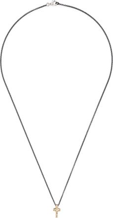 Rosa Maria Collana con pendente in oro 12kt e diamanti - Argento