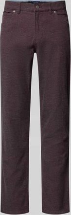 Christian Berg Straight Fit Hose mit Eingrifftaschen in Kirsche, Größe 32/30