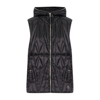 Rick Owens Vests, female, Black, Size: XS Geocamo Ziplock Hooded Vest