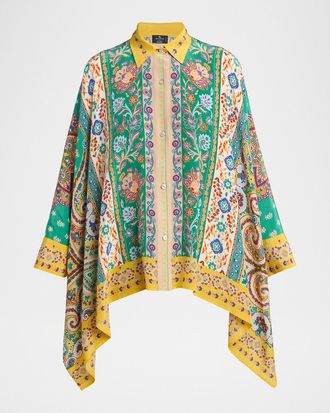 Etro Collared Paisley Silk Shirt