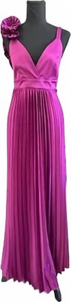Hope Womens V-Neck Maxi Gown In Fuchsia