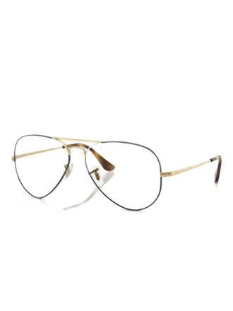 Ray-Ban metal pilot-frame glasses - Zwart