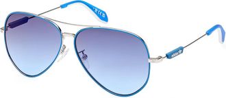 adidas OR0085 92X Mens Sunglasses Blue Size 59