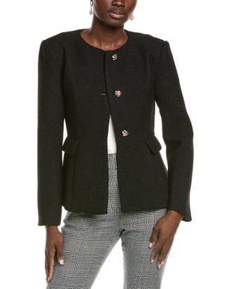endless rose Round Neck Wool-Blend Blazer