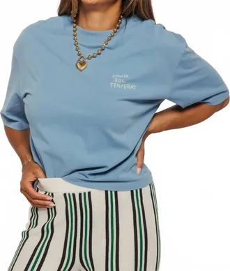 Thinking Mu Omnia Sol Dark Dusk Lena Tee In Blue