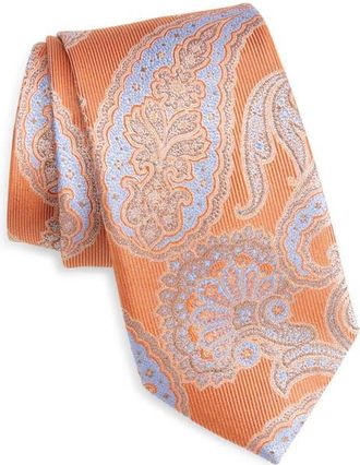 Nordstrom Paisley Silk Tie in Orange at Nordstrom