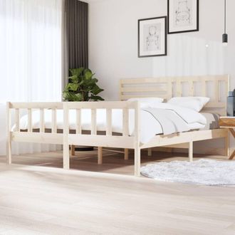 vidaXL Vidaxl - Estructura De Cama De Madera Maciza Super King 180x200 Cm