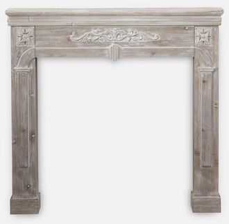 Sweeek Sweeek - Marco Con Efecto De Madera, Romance, Madera Encalada, 104x17x100 Cm