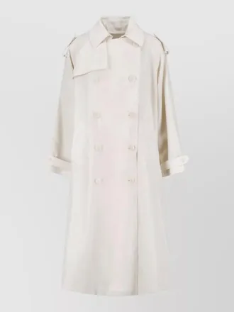 Frankie Shop belted trench coat buttoned cuffs epaulettes