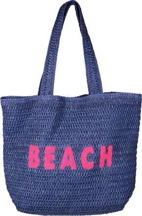 Capelli Strandtasche CAPELLI NEW YORK, Damen, Gr. B/H/T: 39cm, navy, pink, Obermaterial: 100% Papier, Taschen Strandtasche