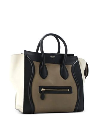 Celine Tricolor Luggage Bag Leather Mini tote bag - Brown