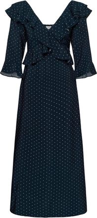 Kaffe Kaelsie Frill Dress - Dresses - Mujer - Azul - 2XL
