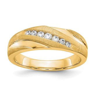 Diamond2Deal 14k Gold Lab Grown Diamond Wedding Band Ring 1/4Ct Clarity- VS Color- D-E