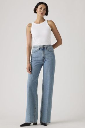 Levi's Vaqueros Ribcage de pierna ancha con cintur&oacute;n - Mujer - 23X30 - Lavado medio / Multiple Options