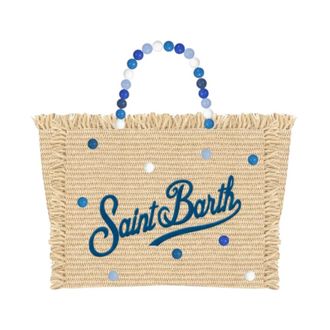MC2 Saint Barth Tote Bags, female, Yellow, Size: ONE SIZE Straw Vanity Mini Bag