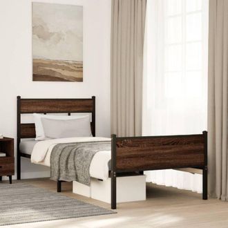 vidaXL Giroletto senza Materasso Rovere Marrone 80x200cm in Truciolato - Vidaxl