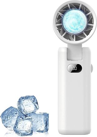 OEM Ventilador Port&aacute;til Turbo Recargable De 3600 Mah, Mini Ventilador Usb, Ventilador De Hielo Con 100 Niveles De Velocidad, Ventilador Plegable Para Exte