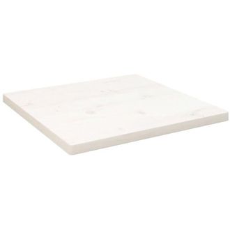 vidaXL Piano Tavolo Bianco 60x60x2,5cm Legno Massello di Pino Quadrato vidaXL