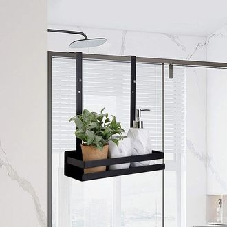 OEM Caddy Salle De Bain - Support Vertical Pour Porte Douche - Acier Inoxydable 304 - Charge Max 20 Kg - Sans Per&ccedil;age - 1 Pi&egrave;ce