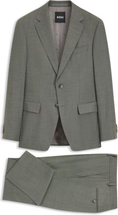 BOSS Two-piece slim-fit suit in patterned stretch wool