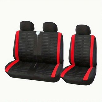 OEM Fundas De Asiento Universales Para Furgonetas, Dise&ntilde;adas Para Modelos Con 2+1 Asientos Delanteros, Lavables, Color Blanco Roto