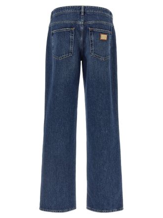 Dolce & Gabbana Wide-Leg Pure Cotton Jeans - Blue
