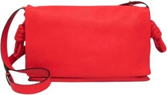 Loewe Pre-owned Flamenco Flap Messenger Bag - Dames - Vintage Schoudertas - Rood - ONE Size - Leer - Vintage