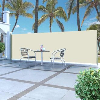 vidaXL Toldo Lateral Retr&aacute;ctil 160x500 Cm Crema Vidaxl