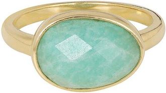 Tiramisu 14K Plated 3.80 Ct. Tw. Amazonite Ring