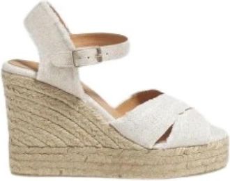 Castaner Bromelia Espadrille Wedge - Dames - Sleehakken - Geel - 36 EU - Leer - Schoenen