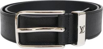 Louis Vuitton Pre-owned Belts, male, Black, Size: ONE SIZE Pre-owned Vintage Leather Belt