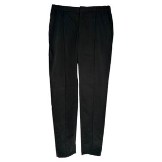 Giorgio Armani Straight-Leg Trousers in Black Cotton