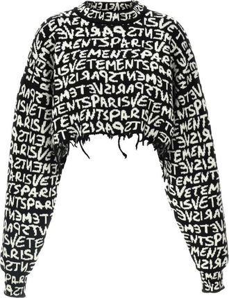 VETEMENTS Dames, Truien, Zwart, Maat: M Wol