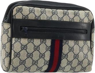 Gucci Pre-owned Plastic Clutch Bag - Dames - Vintage Clutch - Beige - ONE Size - Leer - Vintage
