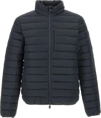 Save The Duck Winter Jackets, male, Blue, Size: 2XL Blue Black Down Jacket Slim Fit