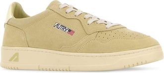 Autry Mens Pistachio Green Suede Medalist Sneakers Finishsuestrawwht