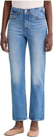 Levi's Wedgie Straight Jeans - Dames - Regular Fit Jeans - Blauw - W24 L28 - Denim - Jeans