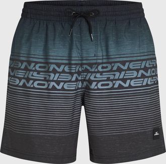 O'Neill Badeshorts ONEILL ONEILL LOGO STRIPE 16 SWIMSHORTS, Herren, Gr. XXL (56), N-Gr, schwarz out, Obermaterial: 100% Polyester, Badehosen Badeshorts, mit S