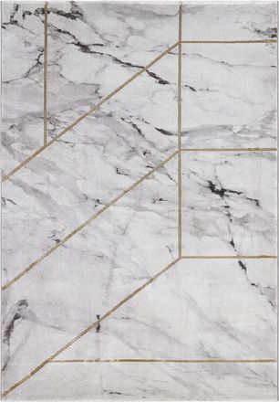 Novatrend Alfombra plana moderna para salón gris 160x230 cm