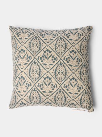 Chamois Block-Printed Linen Cushions - 19.5in/50cm (Set of 2)