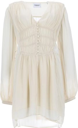 Isabel Marant Loriena Gathered Ruched Viscose Dress