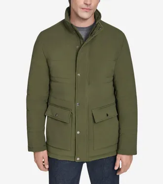 Cole Haan Mens Stretch Quilted Jacket - Green Size Medium