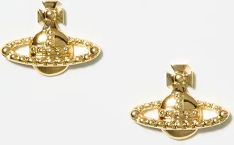 Vivienne Westwood Womens Farah golden orb earrings