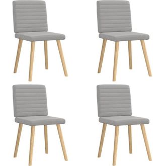 vidaXL Sillas De Comedor 4 Uds Tela Gris Nube Vidaxl