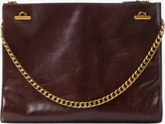 Versace Womens Shoulder Bag Cabine Leather Brown