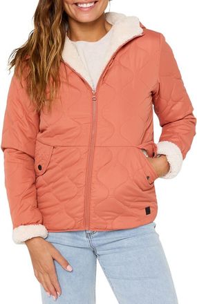 Rip Curl Anti-Series Anoeta Classic Quilted Hooded Jacket in Brick at Nordstrom, Size X-Small