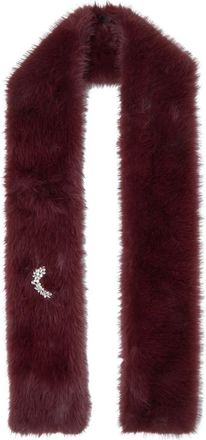 Liu Jo Stola in pelliccia sintetica con spilla - Rosso